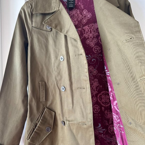 Oakley Double Breasted Khaki Tan Military Coat - Size XS - Picture 3 of 8